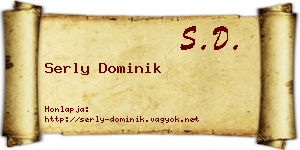 Serly Dominik névjegykártya