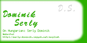 dominik serly business card